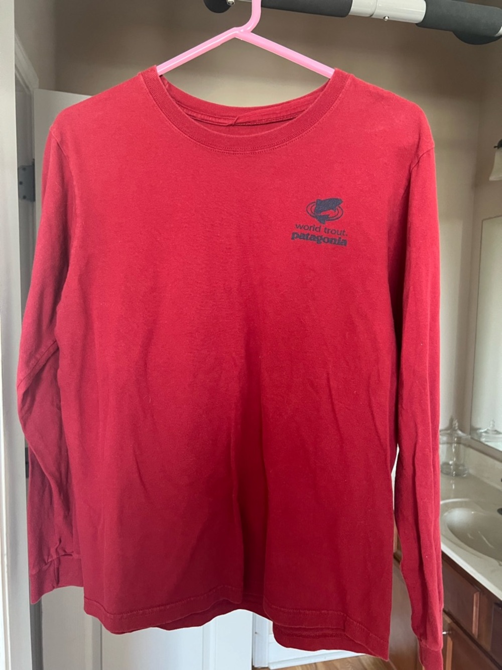 Patagonia Red Long-Sleeve Logo Shirt